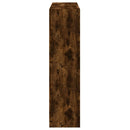 vidaXL füstös tölgy szerelt fa könyvespolc ajtókkal 136x37x142 cm