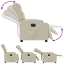 vidaXL krémszínű műbőr elektromos dönthető fotel