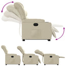 vidaXL elektromos krémszínű műbőr felállást segítő dönthető fotel