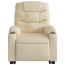 vidaXL krémszínű szövet felállást segítő dönthető fotel