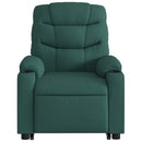 vidaXL sötétzöld szövet dönthető elektromos álló masszázsfotel