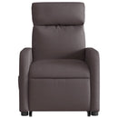 vidaXL sötétbarna szövet felállást segítő dönthető fotel