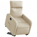 vidaXL krémszínű szövet felállást segítő dönthető fotel