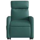 vidaXL sötétzöld szövet dönthető masszázs- és állófotel