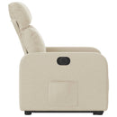vidaXL elektromos felállást segítő krémszínű szövet dönthető fotel