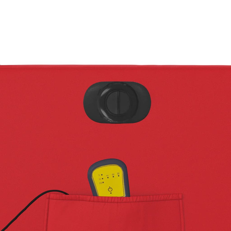 vidaXL bordó műbőr elektromos dönthető masszázsfotel