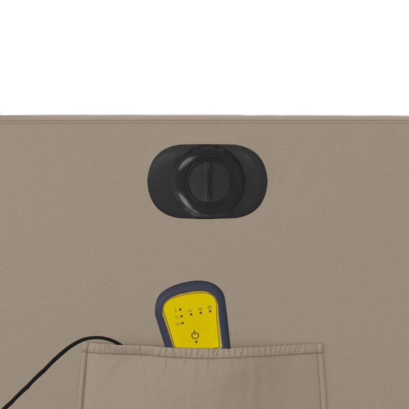 vidaXL kávészínű műbőr elektromos dönthető masszázsfotel