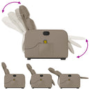 vidaXL cappuccino műbőr dönthető masszázs- és állófotel