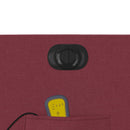 vidaXL bordó szövet elektromos dönthető masszázsfotel