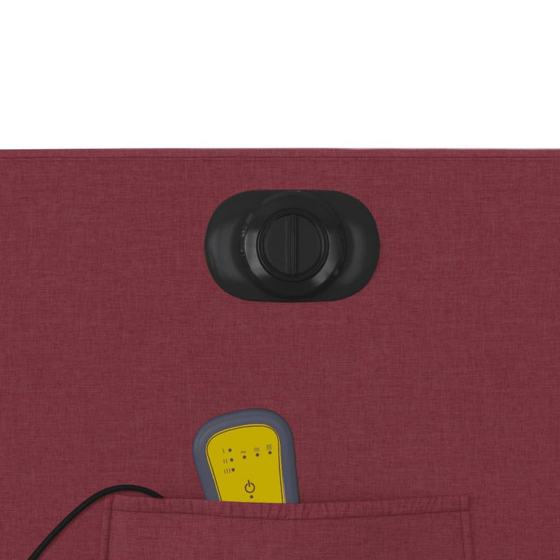 vidaXL bordó szövet elektromos dönthető masszázsfotel