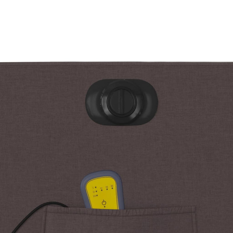 vidaXL sötétbarna szövet elektromos dönthető masszázsfotel