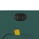 vidaXL sötétzöld szövet elektromos dönthető masszázsfotel