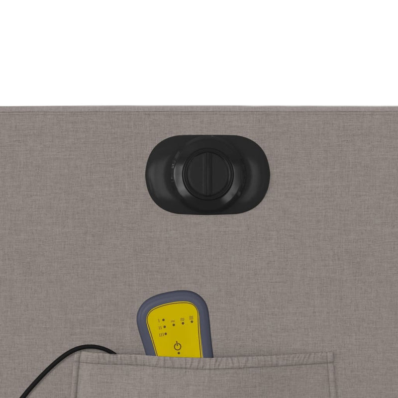 vidaXL tópszínű szövet elektromos dönthető masszázsfotel