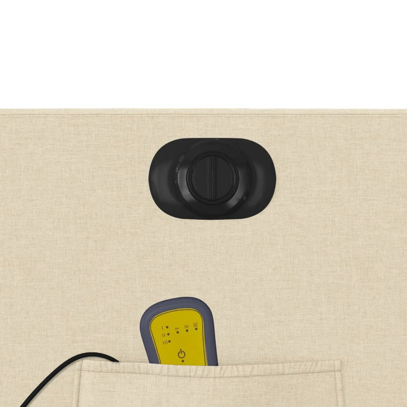 vidaXL krémszínű szövet dönthető elektromos masszázsfotel