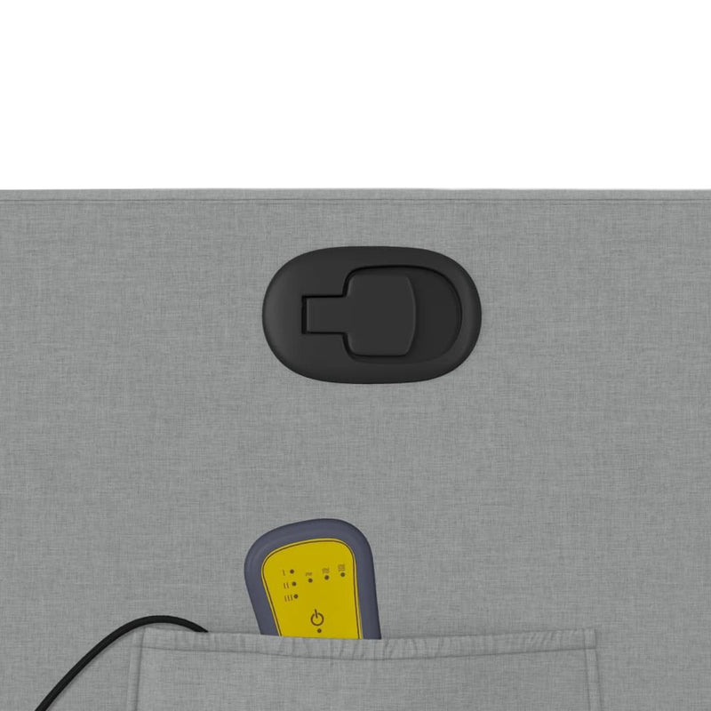 vidaXL világosszürke szövet felállást segítő dönthető masszázsfotel