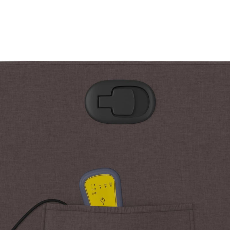 vidaXL sötétbarna szövet dönthető masszázs- és állófotel