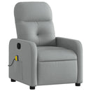 vidaXL világosszürke szövet masszázsfotel