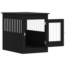 vidaXL fekete szerelt fa kutyaketrec 55 x 80 x 68 cm