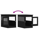 vidaXL fekete szerelt fa kutyaketrec 55 x 80 x 68 cm