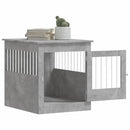 vidaXL betonszürke szerelt fa kutyaketrec 64,5 x 80 x 71 cm