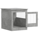 vidaXL betonszürke szerelt fa kutyaketrec 64,5 x 80 x 71 cm