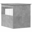 vidaXL betonszürke szerelt fa kutyaketrec 64,5 x 80 x 71 cm