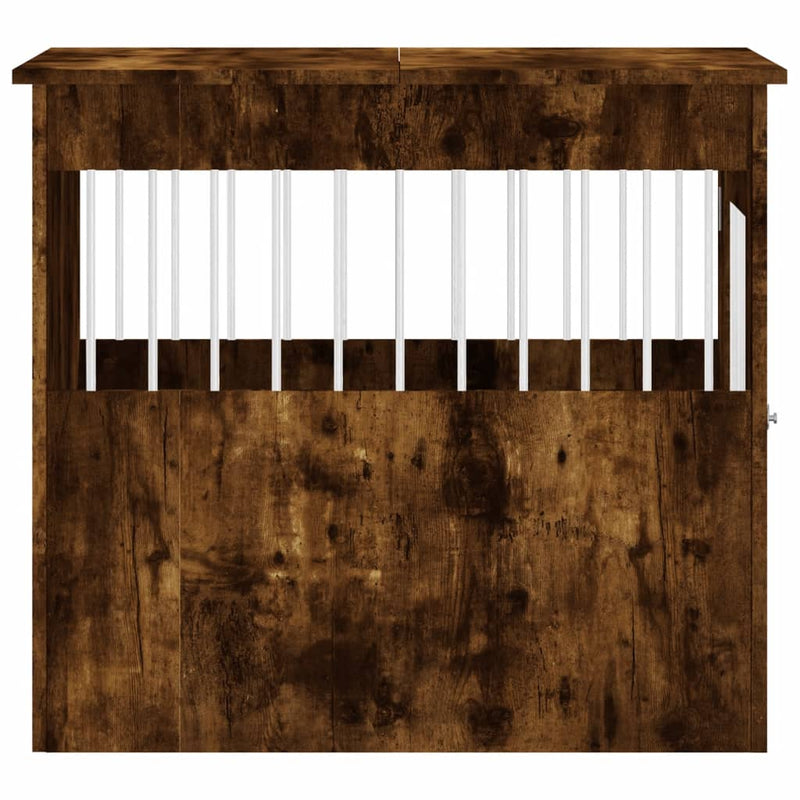 vidaXL füstös tölgy színű szerelt fa kutyaketrec 64,5 x 80 x 71 cm