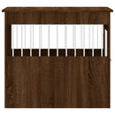 vidaXL barna tölgy színű szerelt fa kutyaketrec 64,5 x 80 x 71 cm