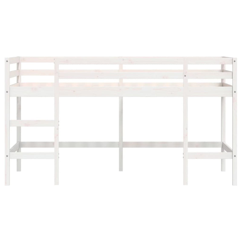 vidaXL fehér tömör fenyőfa gyerek galériaágy létrával 90 x 200 cm