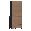 vidaXL VIKEN fekete tömör fenyőfa magasszekrény 80 x 40 x 200 cm