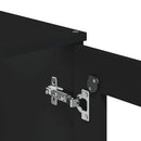 vidaXL VIKEN fekete tömör fenyőfa magasszekrény 80 x 40 x 200 cm