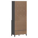 vidaXL VIKEN antracitszürke tömör fenyőfa magasszekrény 80x40x200 cm