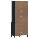 vidaXL VIKEN fekete tömör fenyőfa magasszekrény 80 x 40 x 190 cm