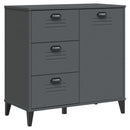 vidaXL VIKEN antracitszürke tömör fenyőfa magasszekrény 80x40x190 cm