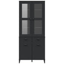 vidaXL VIKEN fekete tömör fenyőfa magasszekrény 80 x 40 x 190 cm
