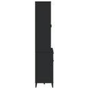 vidaXL VIKEN fekete tömör fenyőfa magasszekrény 80 x 40 x 190 cm