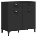 vidaXL VIKEN fekete tömör fenyőfa magasszekrény 80 x 40 x 190 cm