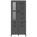 vidaXL VIKEN antracitszürke tömör fenyőfa magasszekrény 80x40x190 cm