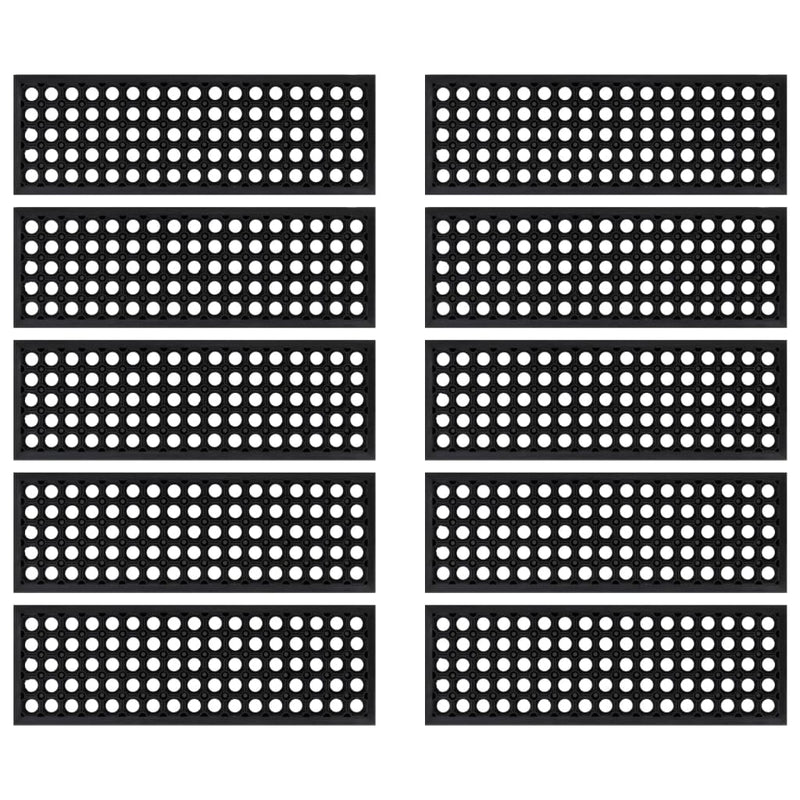 vidaXL Lépcsőfokok 10 db 25x75 cm gumival