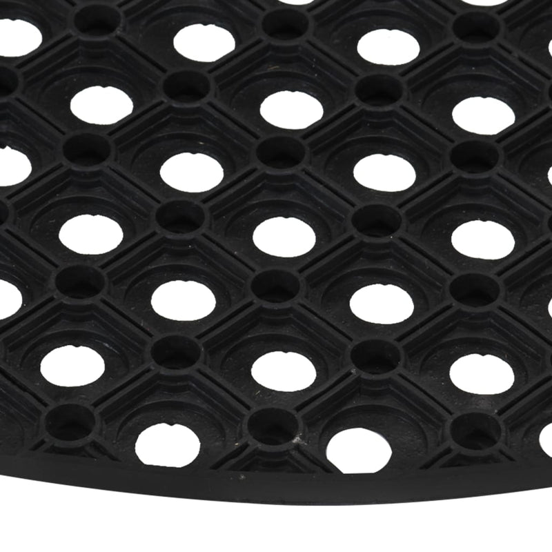 vidaXL félkör alakú gumi lábtörlő 45 x 75 cm