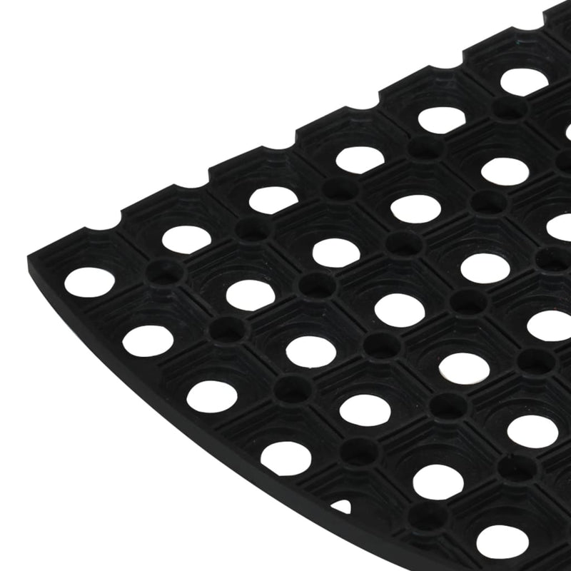 vidaXL félkör alakú gumi lábtörlő 45 x 75 cm