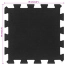 vidaXL 16 db fekete gumi padlólap 16 mm 30 x 30 cm