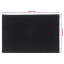 vidaXL ajtószőnyeg Fekete 60x90 cm Tuftolt kókuszrostos szőnyeg