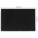 vidaXL ajtószőnyeg Fekete 65x100 cm Tuftolt kókuszrostos szőnyeg