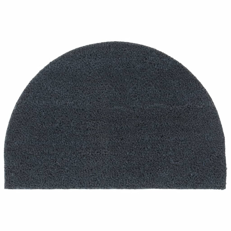 vidaXL ajtószőnyeg Sötétszürke félkör Tufting kókuszrostos szőnyeg