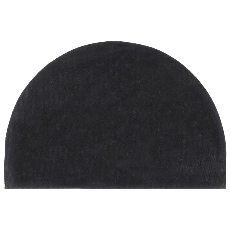 vidaXL ajtószőnyeg Sötétszürke félkör Tufting kókuszrostos szőnyeg