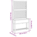 vidaXL tömör akácfa rácsos ültetőláda polccal 100 x 32 x 185 cm