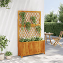 vidaXL tömör akácfa rácsos ültetőláda 100 x 32 x 165 cm