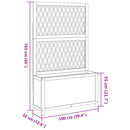 vidaXL tömör akácfa rácsos ültetőláda 100 x 32 x 165 cm