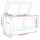 vidaXL barna tömör akácfa tárolóláda fedéllel